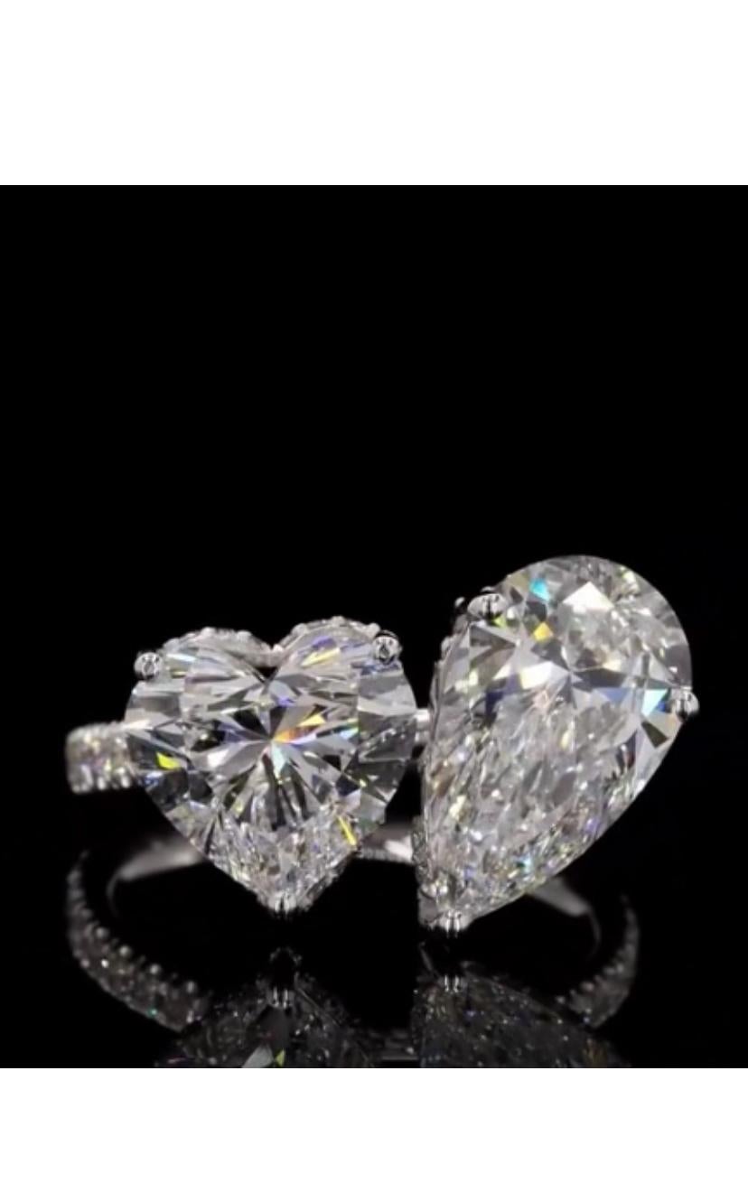 Taille mixte Certifié GIA 6,00 carats  Diamants  Bague en or 18K  en vente