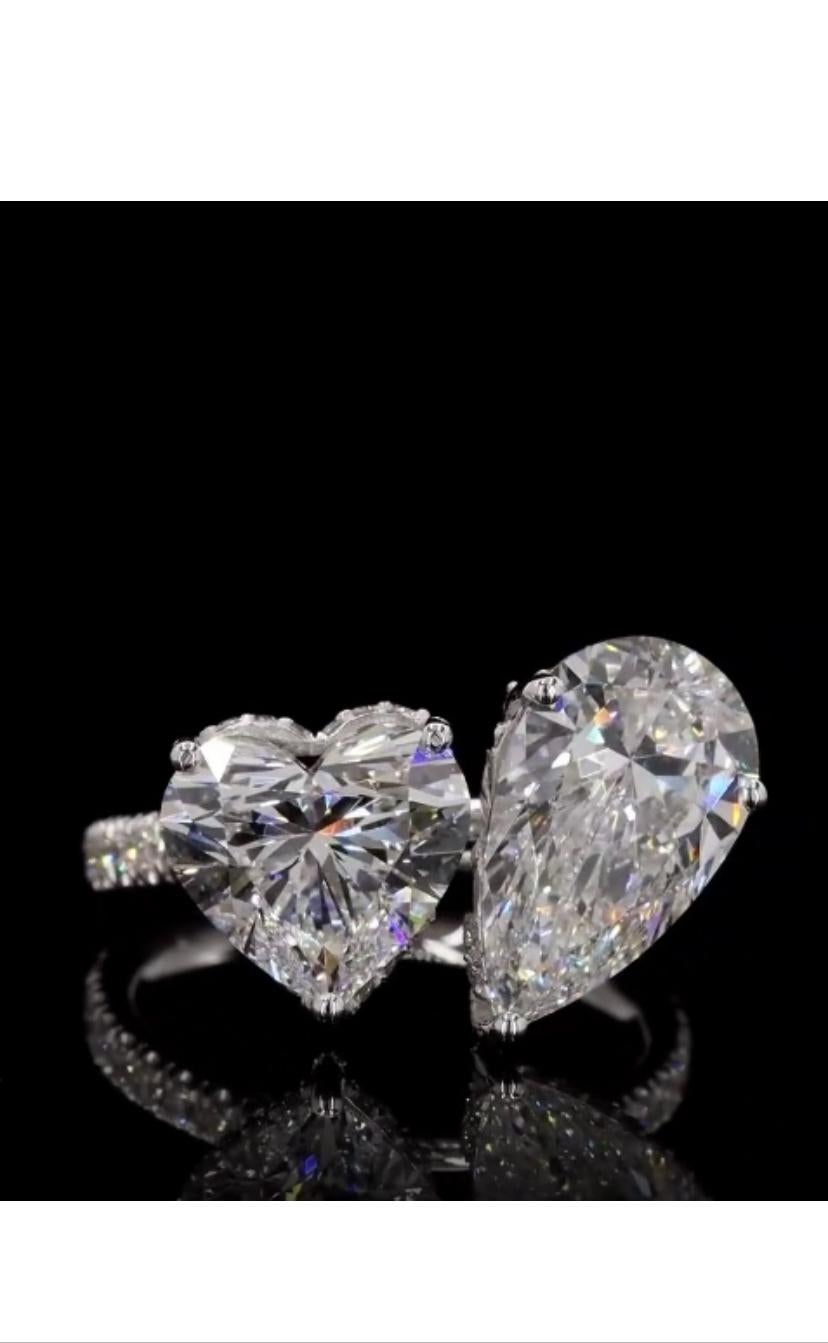 GIA Certified 6.00 Carats  Diamonds  18K Gold Ring In New Condition For Sale In Massafra, IT