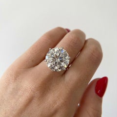 GIA Certified 6.01 Carat D Color Flawless Type IIa Round Brilliant Diamond Ring