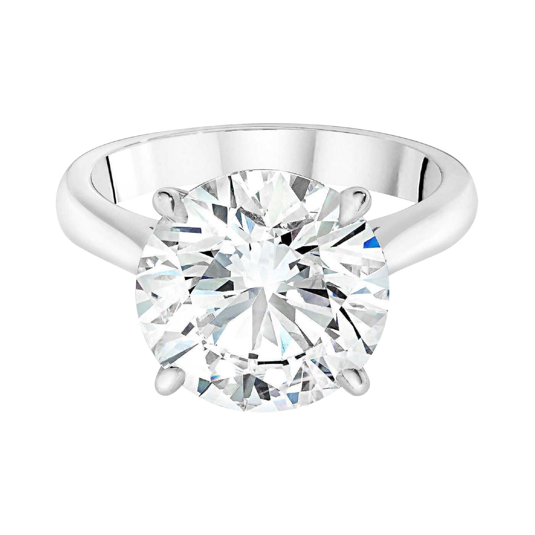 I FLAWLESS GIA Certified 7.52 Carat Solitaire Engagement Platinum Ring
