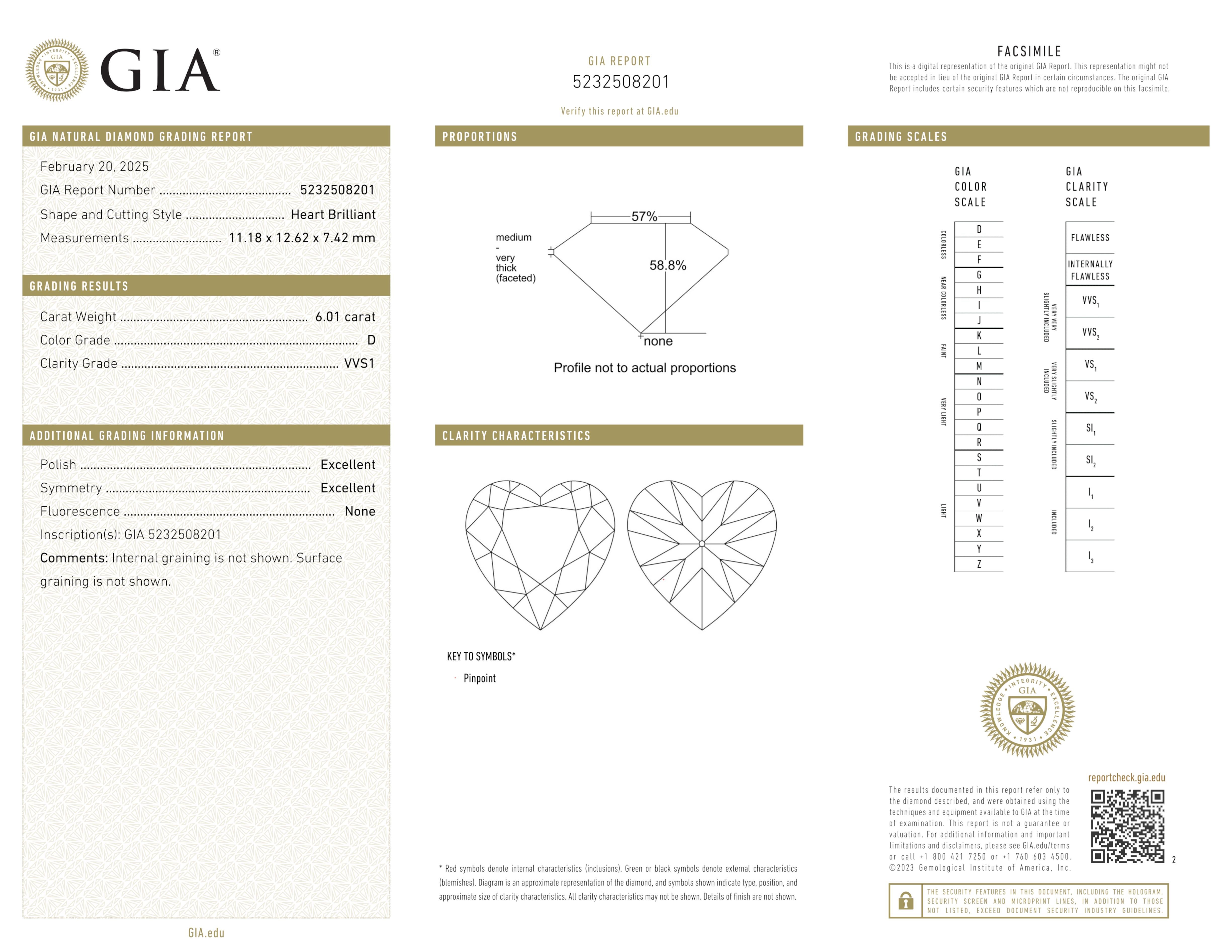 Cuore Collana con diamante taglio cuore certificata GIA da 6,01 carati in vendita