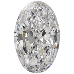 GIA-zertifizierter 5 Karat ovaler Diamant lupenreiner D Farbe Ausgezeichneter Schliff und poliert