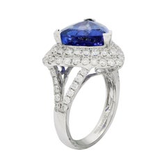 GIA Certified 6.02 Carat Dark Tanzanite Diamond Fashion Ring