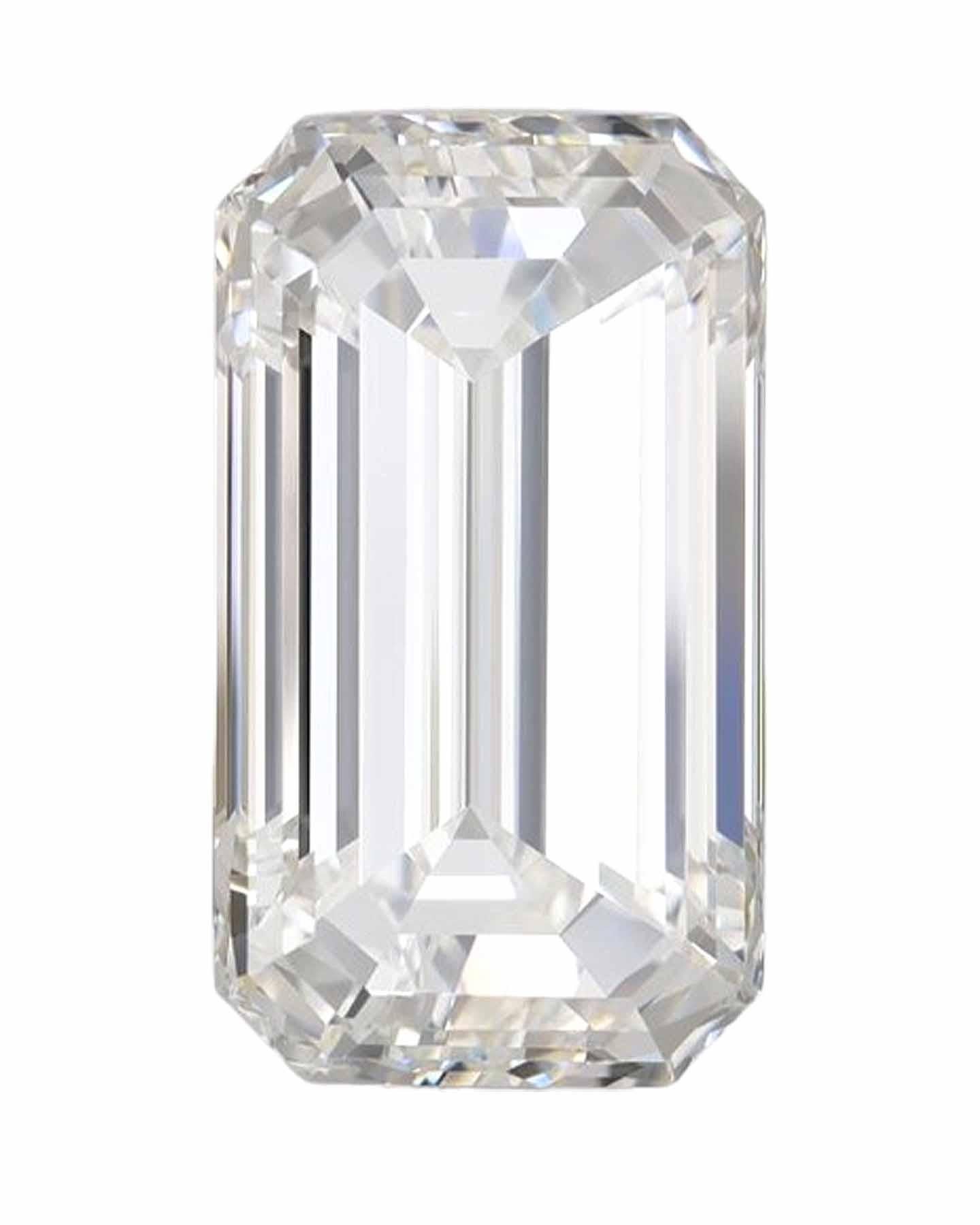 Contemporary GIA Certified 6.02 Carat Emerald Cut Diamond Ring with Trapezoid Diamond For Sale
