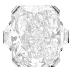 GIA Certified 6.02 Carat F/VS2 Rectangular Modified Brilliant Diamond Ring