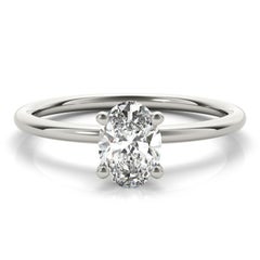 Bague en or blanc 18 carats certifiée GIA, solitaire ovale de 6,02 carats à quatre branches