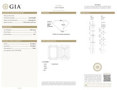 GIA Certificado 6,02ct D VS1 Diamante talla esmeralda suelto o engastado en anillo solitario