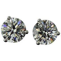INTERNALLY FLAWLES D COLOR Gia Certified 3 Carat Diamond Studs