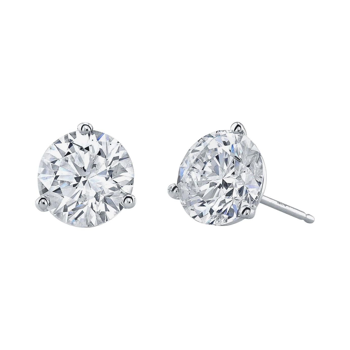 GIA Certified 6.03 Carat Diamond Stud Earrings