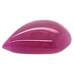 GIA Certified 6.03 Carat Pear Shape Cabuchon Ruby