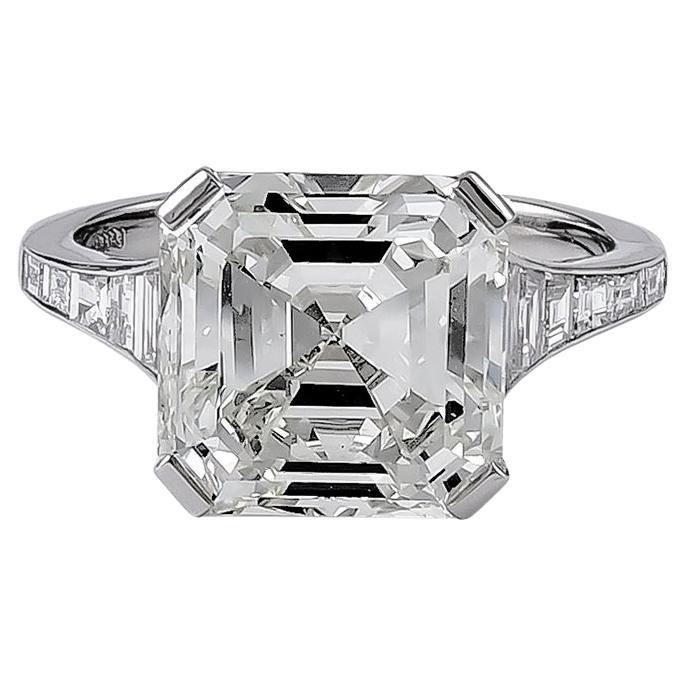 GIA Certified 6.04 Carat Diamond Engagement Ring For Sale