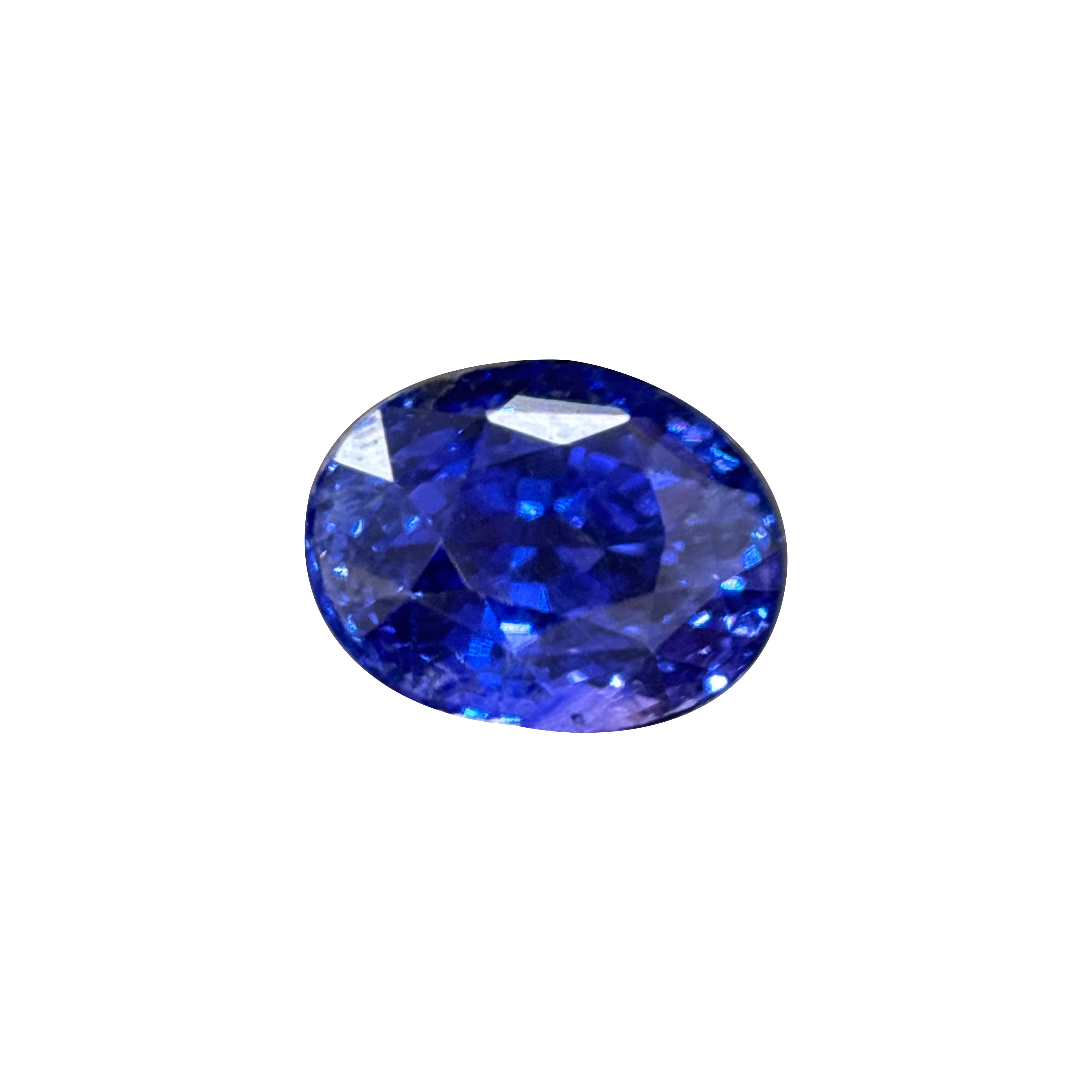 GIA Certified 6.05 Carat Ceylon No Heat Colour Change Oval Cut Blue Sapphire For Sale