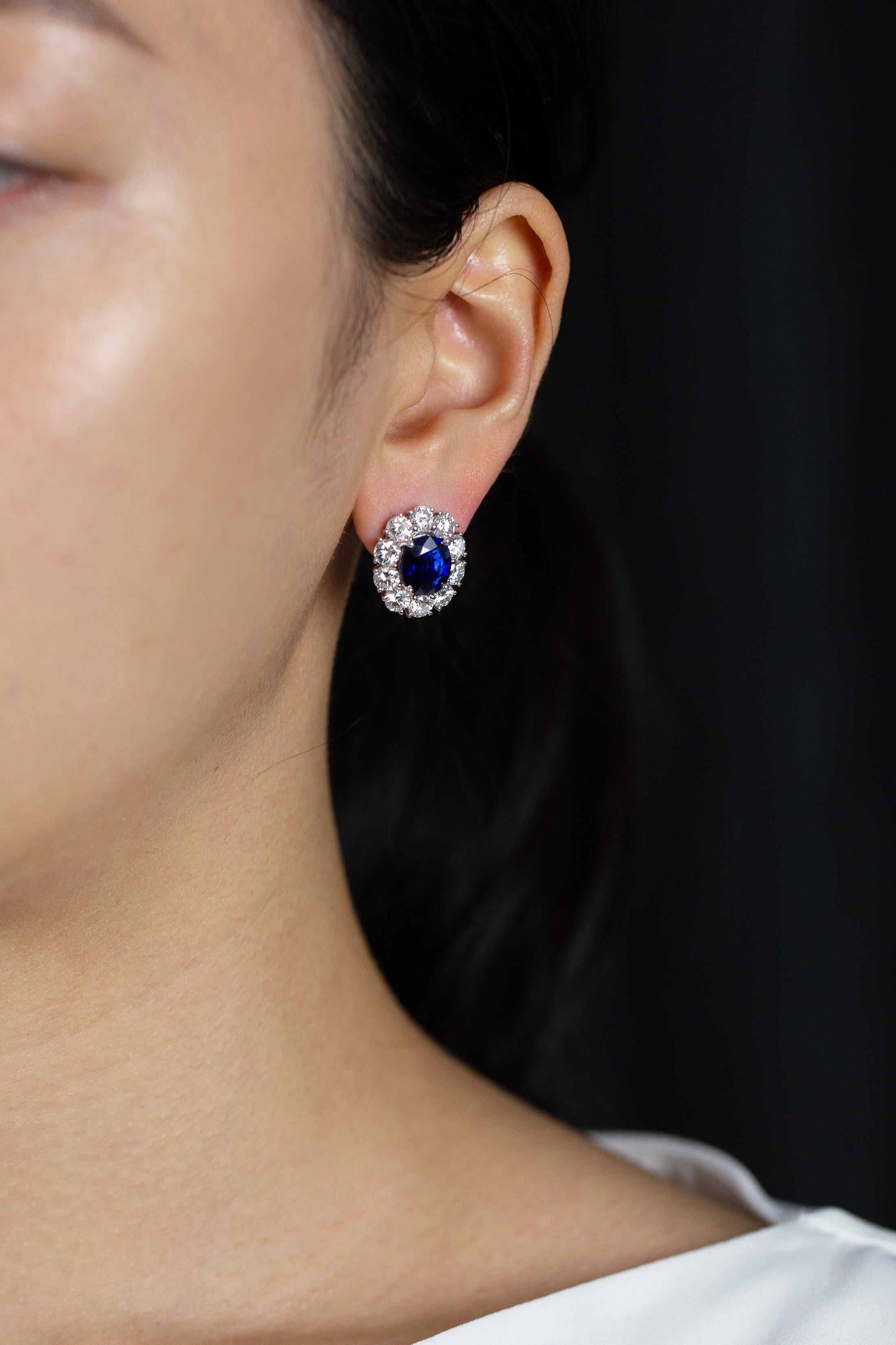 oval halo earrings