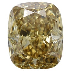 Diamant certifié GIA de 6,07 carats, brillant coussin, de couleur brun foncé