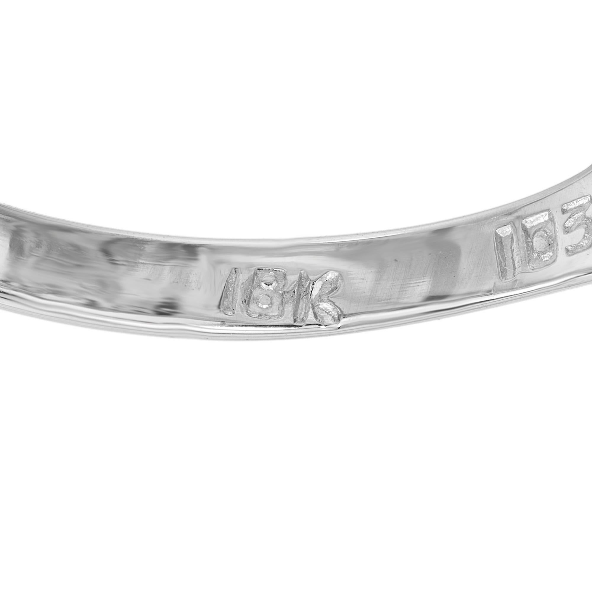 Anello in oro bianco con diamante Topazio certificato GIA da 6,08 carati in vendita 3