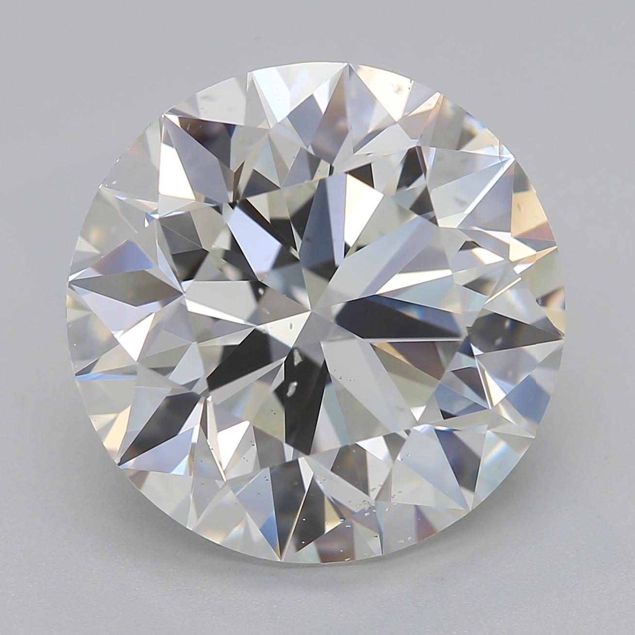 Taille ronde GIA Certified 6 Carat Diamond Ring Round Brilliant 18K Gold Marquise Accents en vente