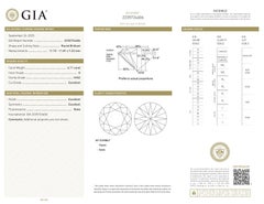 GIA certificato 6,11ct Brilliante rotondo G VVS2 sciolto o incastonato in un anello solitario
