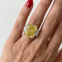 GIA Certified 6 Carat FancyYellow Diamond Ring
