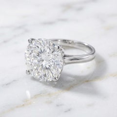 GIA Certified 6.13 Carat Round Cut Diamond Ring TYPE IIA