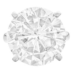 GIA Certified 6.13 Carat Round Cut Diamond Ring TYPE IIA