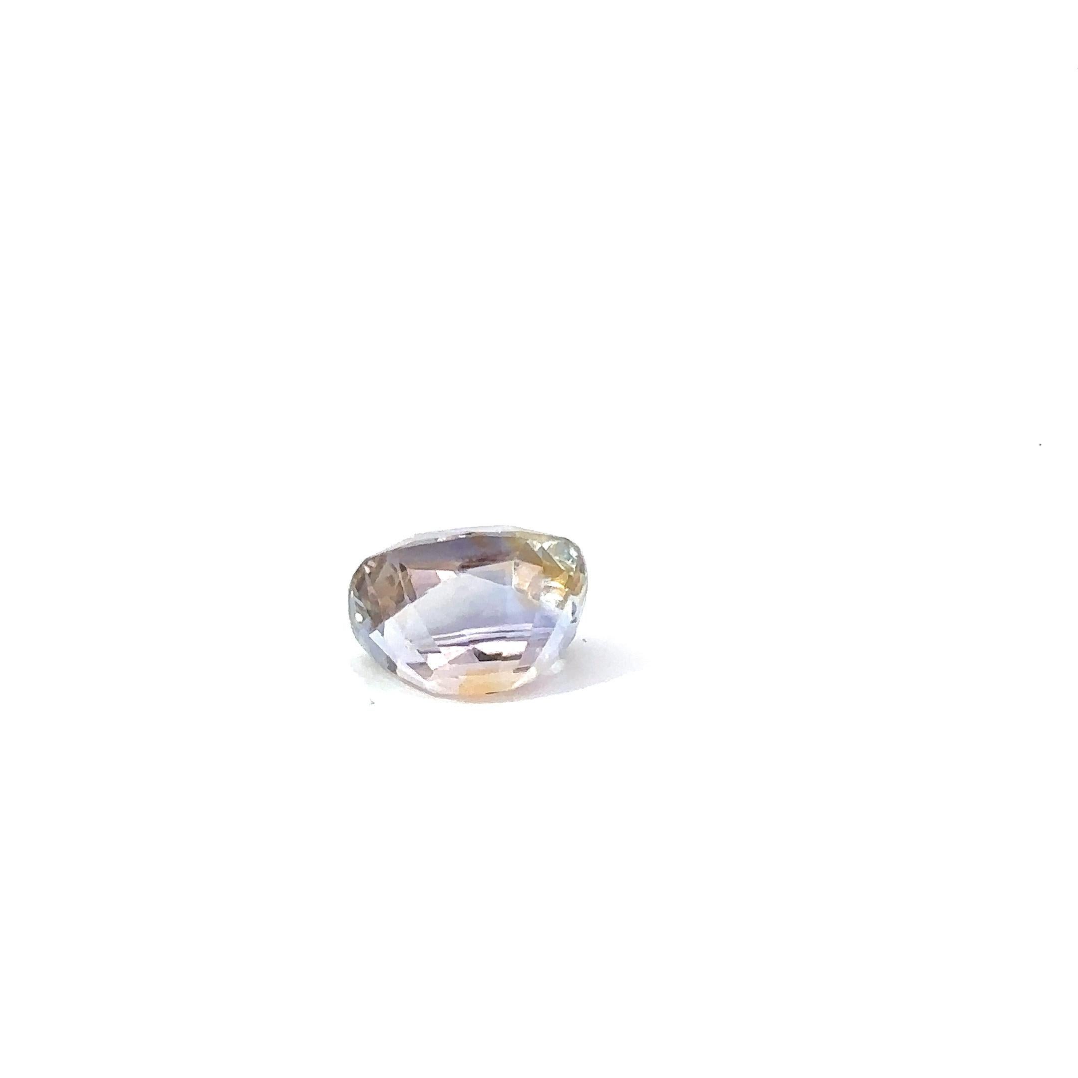 GIA Certified 6.16 Carat Heated Sapphire ( Orangy Yellow) In New Condition For Sale In New York, NY