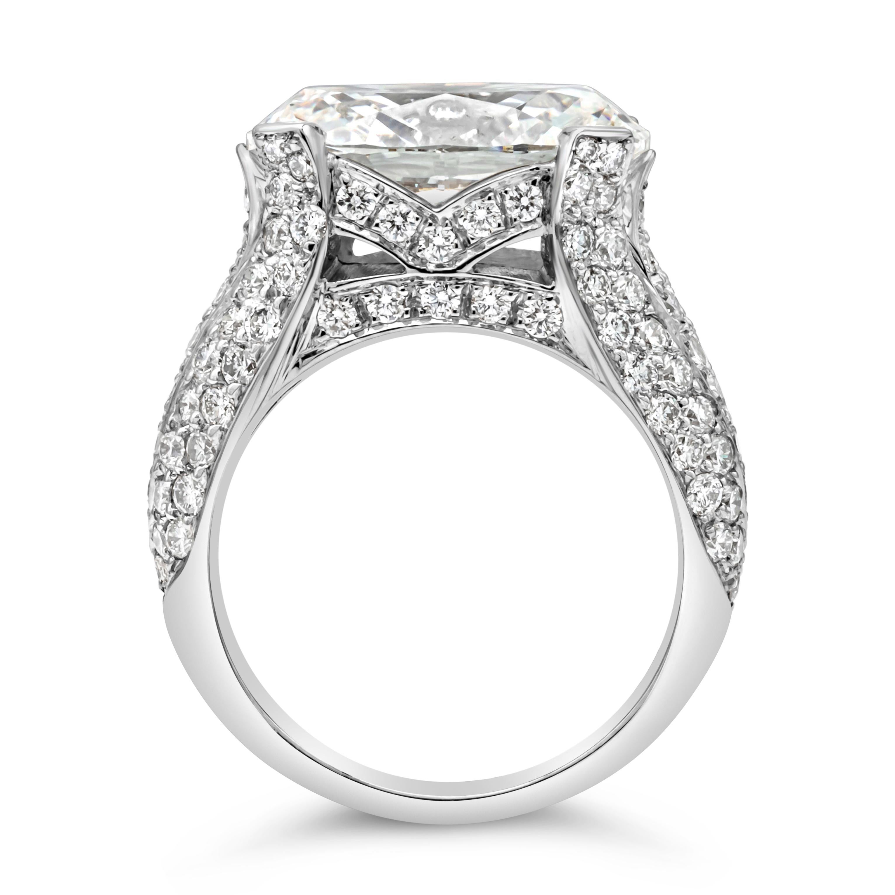 GIA Certified 6.16 Carats Oval Cut Diamond Dome Cocktail Engagement Ring 4