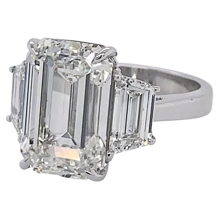 6ct emerald cut diamond ring