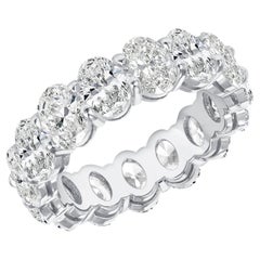 GIA  Zertifiziert 6,18 Ctw. Ewiges Band mit ovalem Diamantschliff aus Platin