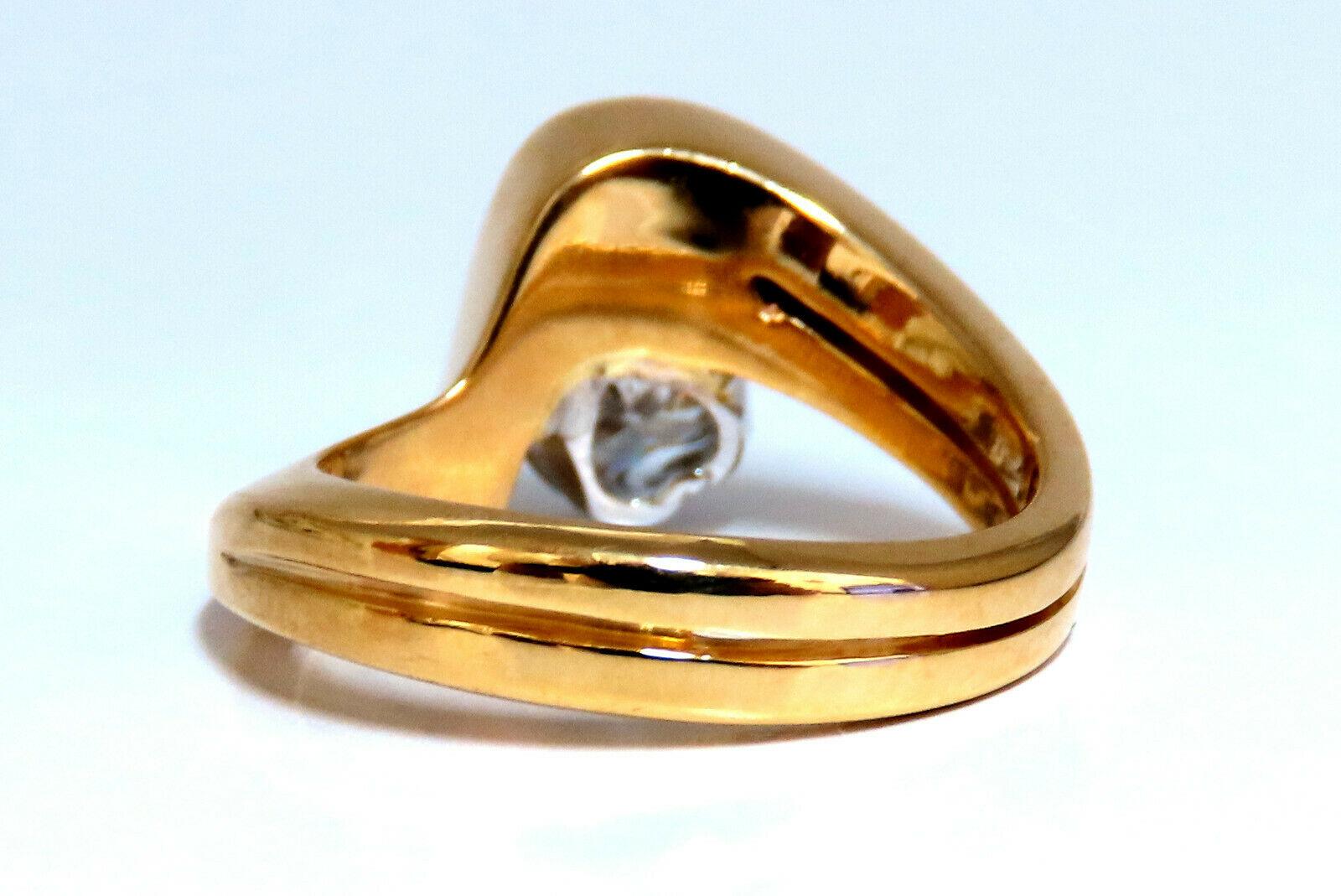 Bague classique en forme de cœur de 14 carats avec diamants de 0,61 carat certifiés GIA G/I1 en vente 2