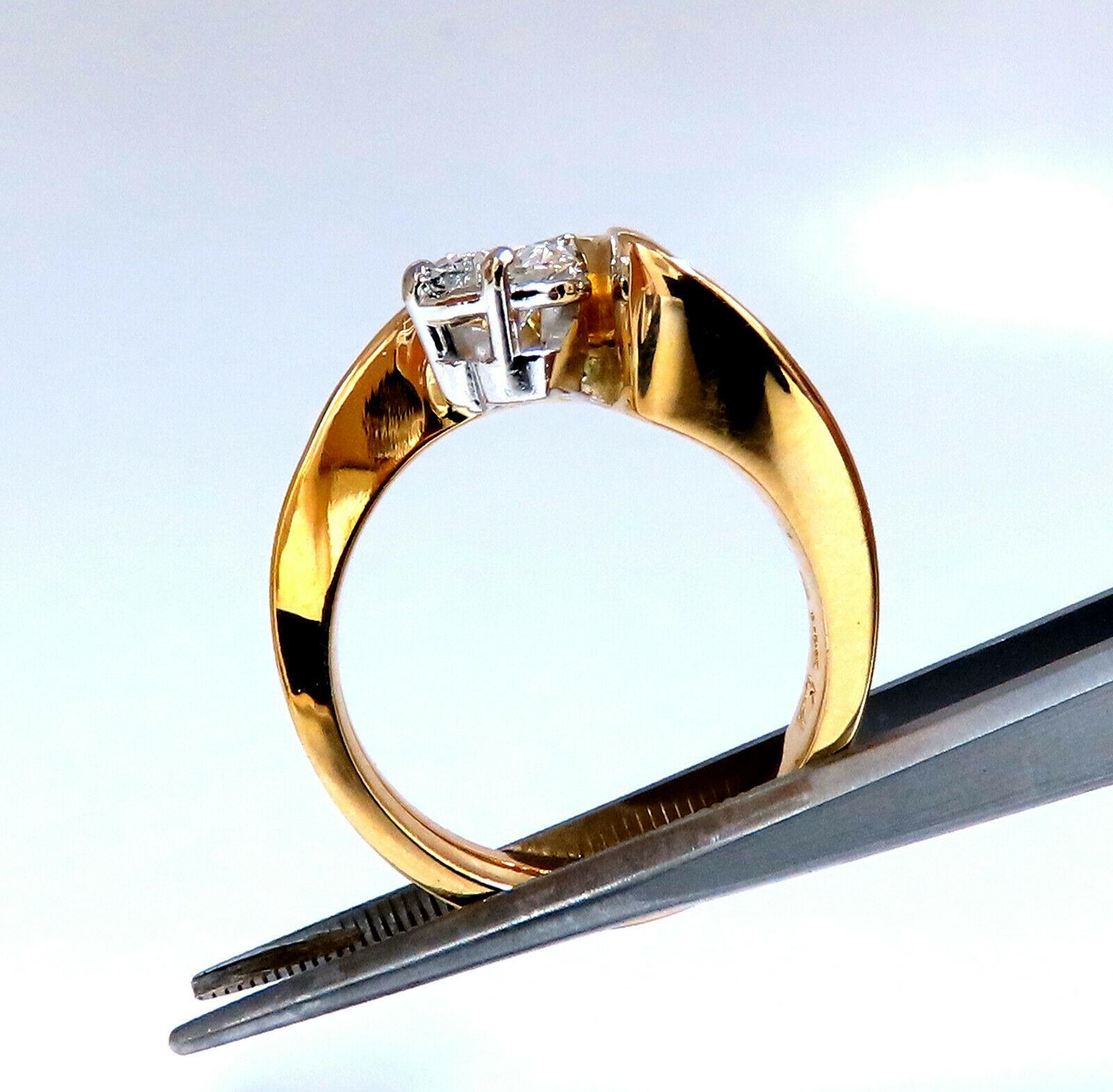 GIA Certified .61ct Heart Diamond Ring 14kt Classic G/I1 For Sale 3