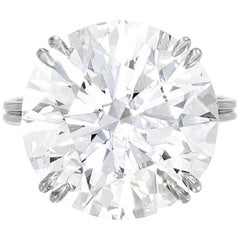 GIA Certified 5 Carat Round Brilliant Cut Diamond Ring Internally Flawless