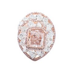 GIA Certified 6.23 Carat Light Pink Radiant Diamond Ring in 18k Rose Gold