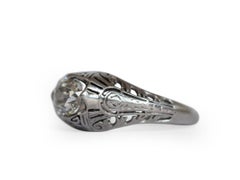 GIA Certified .63 Carat Diamond Platinum Engagement Ring