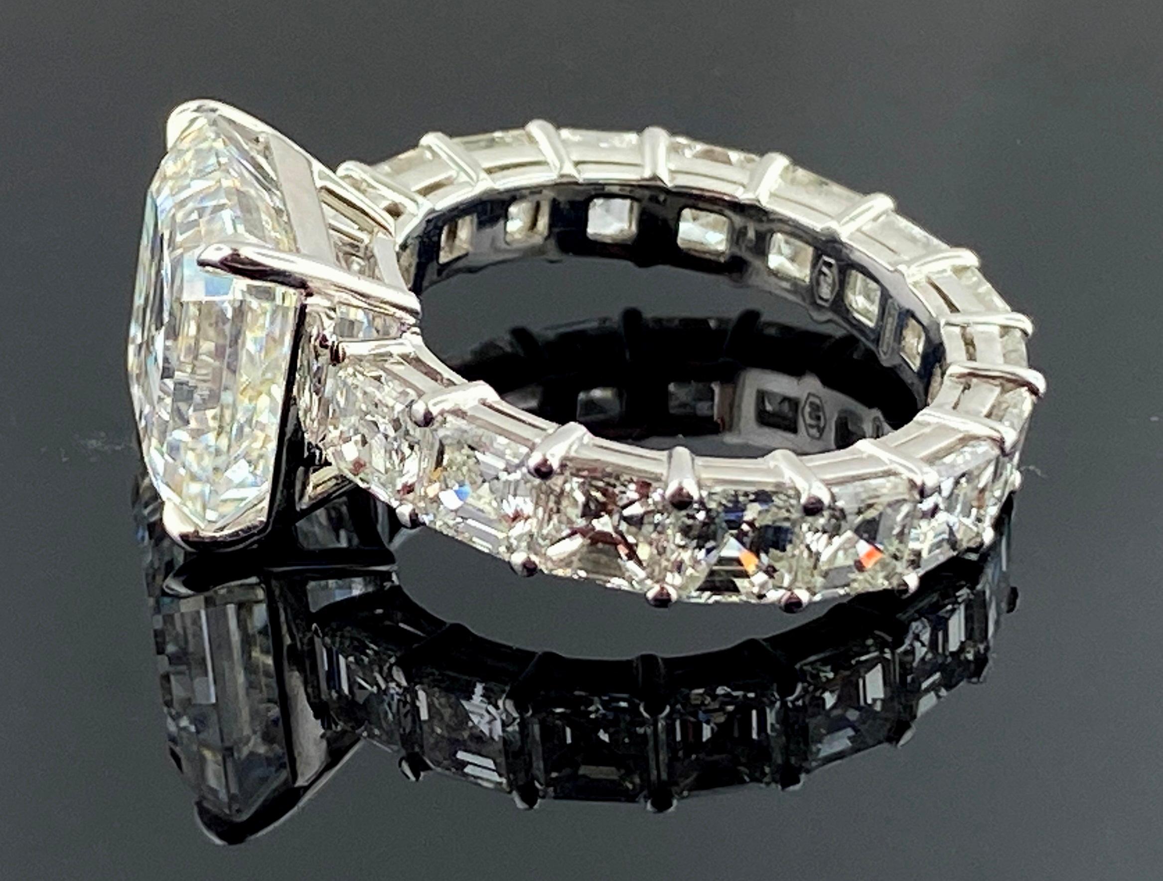 4 carat asscher cut diamond ring