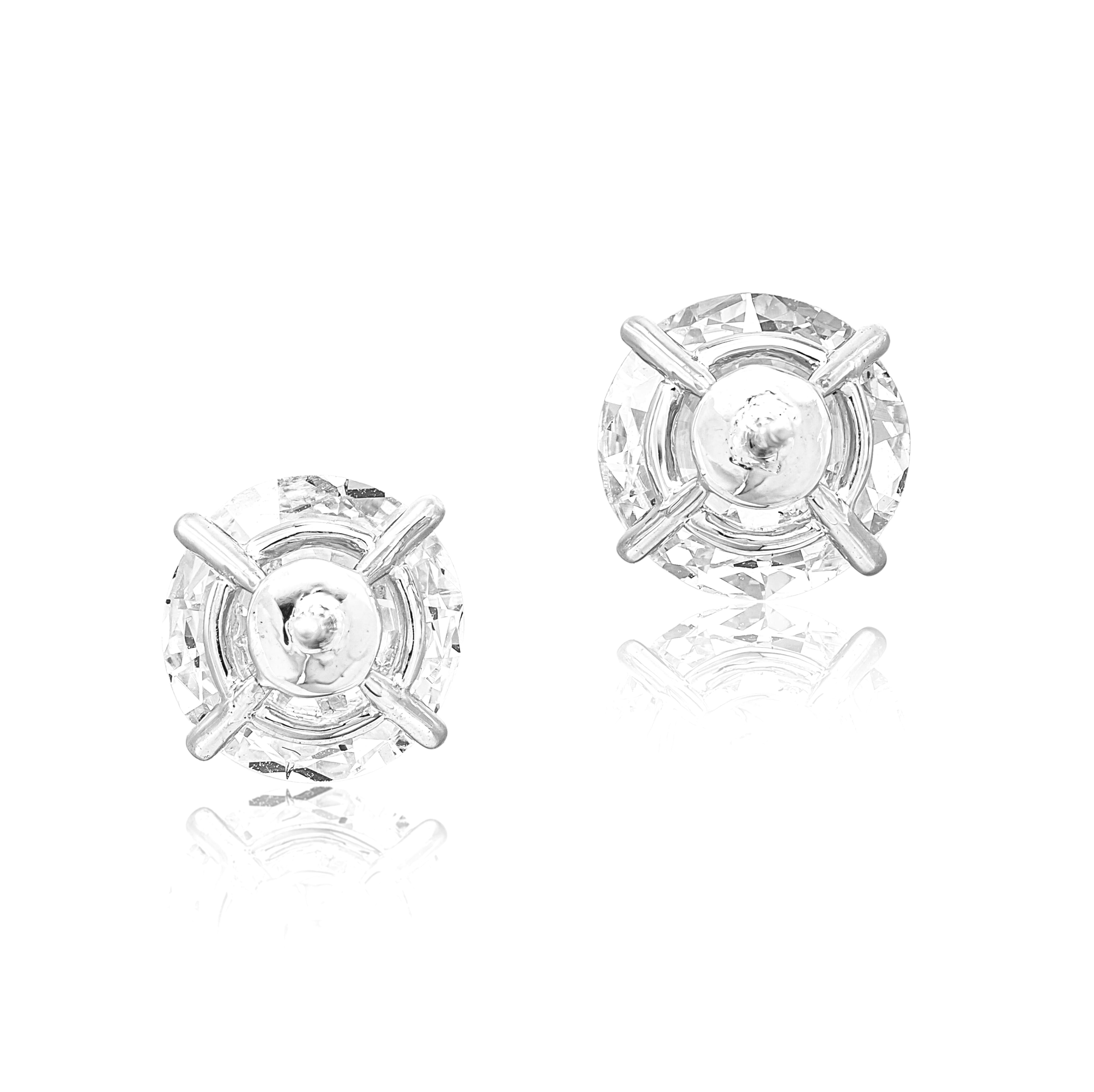  an exquisite pair of old european cut diamond dangle earrings, each GIA certified at 6.38 carats! These stunning earrings feature G color diamonds with VS1 VS2 clarity, ensuring a flawless appearance that sparkles beautifully. Set in luxurious