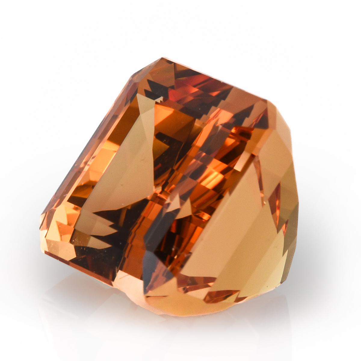 Octagon Cut GIA Certified 6.41 Carats Imperial Topaz For Sale