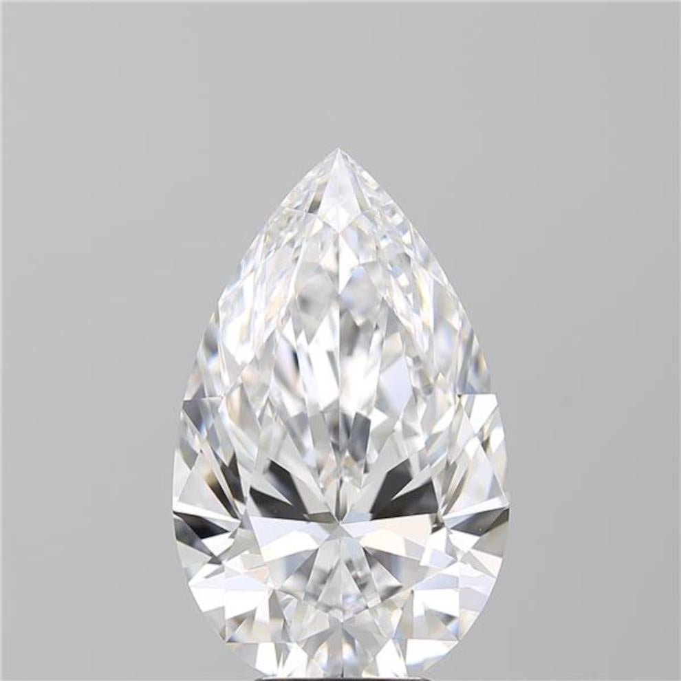 Modern GIA Certified 6.51 Carat Natural Pear Brilliant Cut Diamond Ring TYPE IIA  For Sale