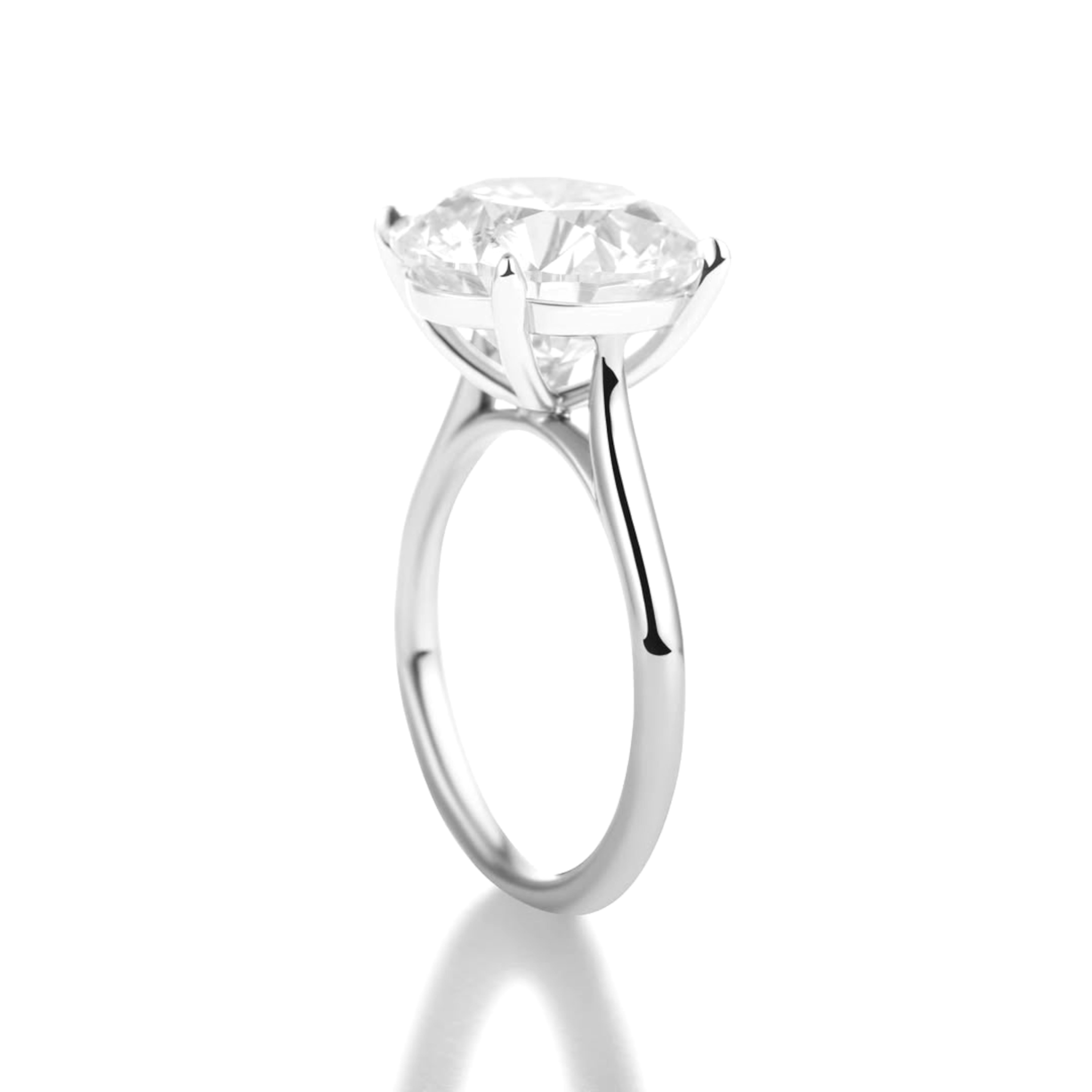 Anillo de platino con diamante redondo certificado por GIA de 6,51 quilates SIN FALTA en Nuevo estado para la venta en Chicago, IL