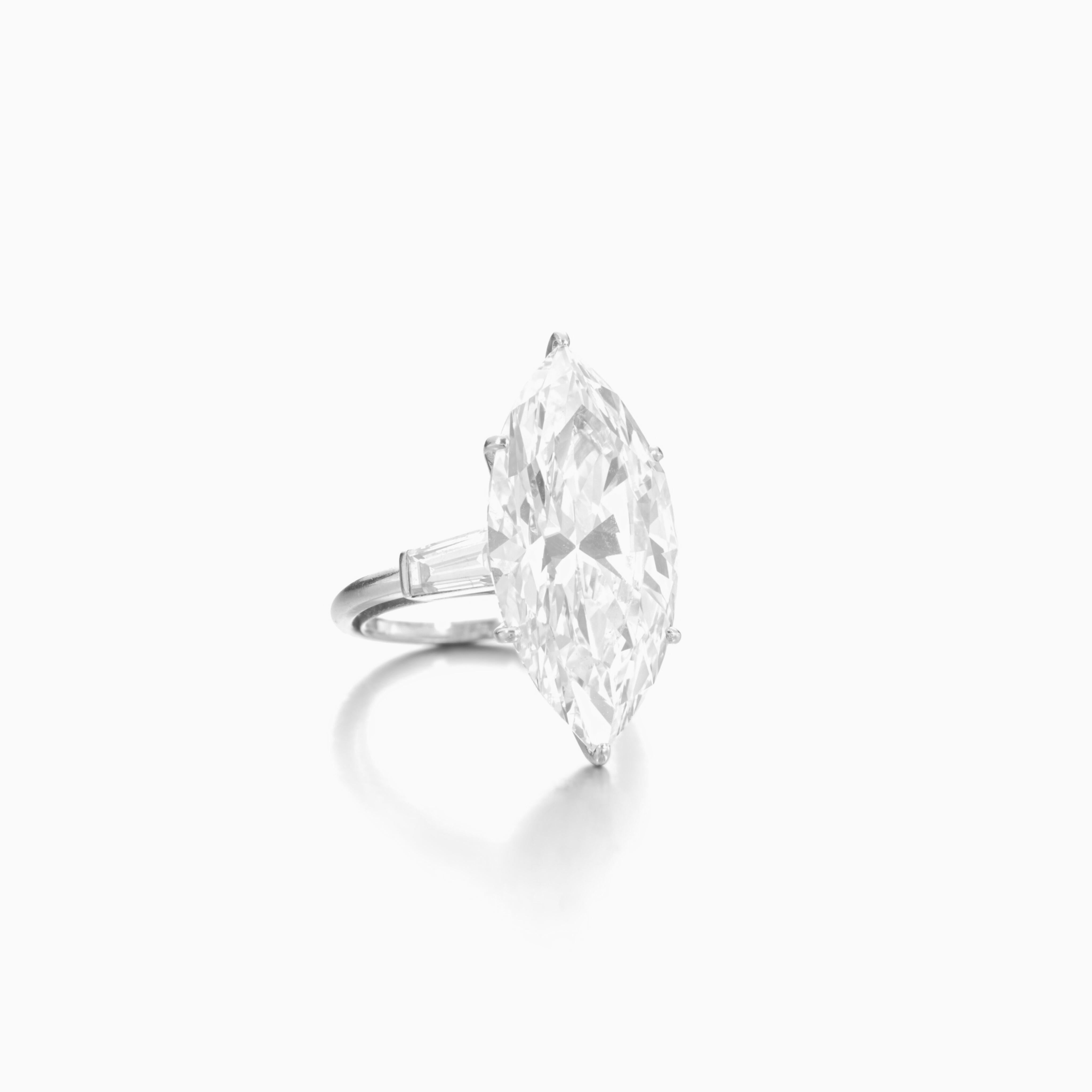 Contemporary GIA Certified 6.53 Carat Marquise Cut Diamond Ring For Sale