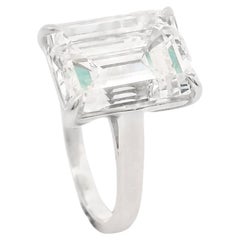 GIA-zertifizierter 6,58 Karat Diamant-Verlobungsring mit Smaragdschliff, H-VS1