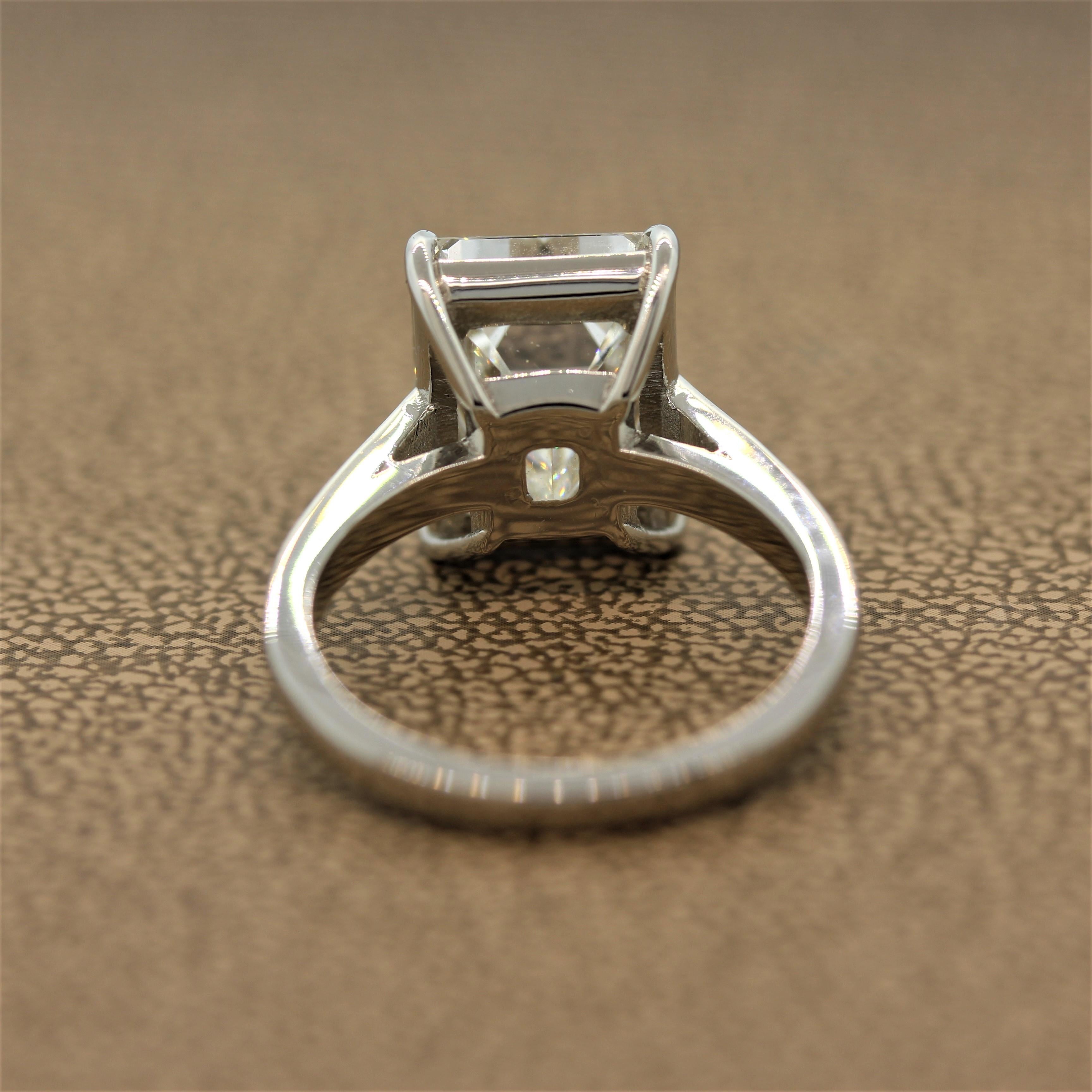 simple emerald cut engagement rings