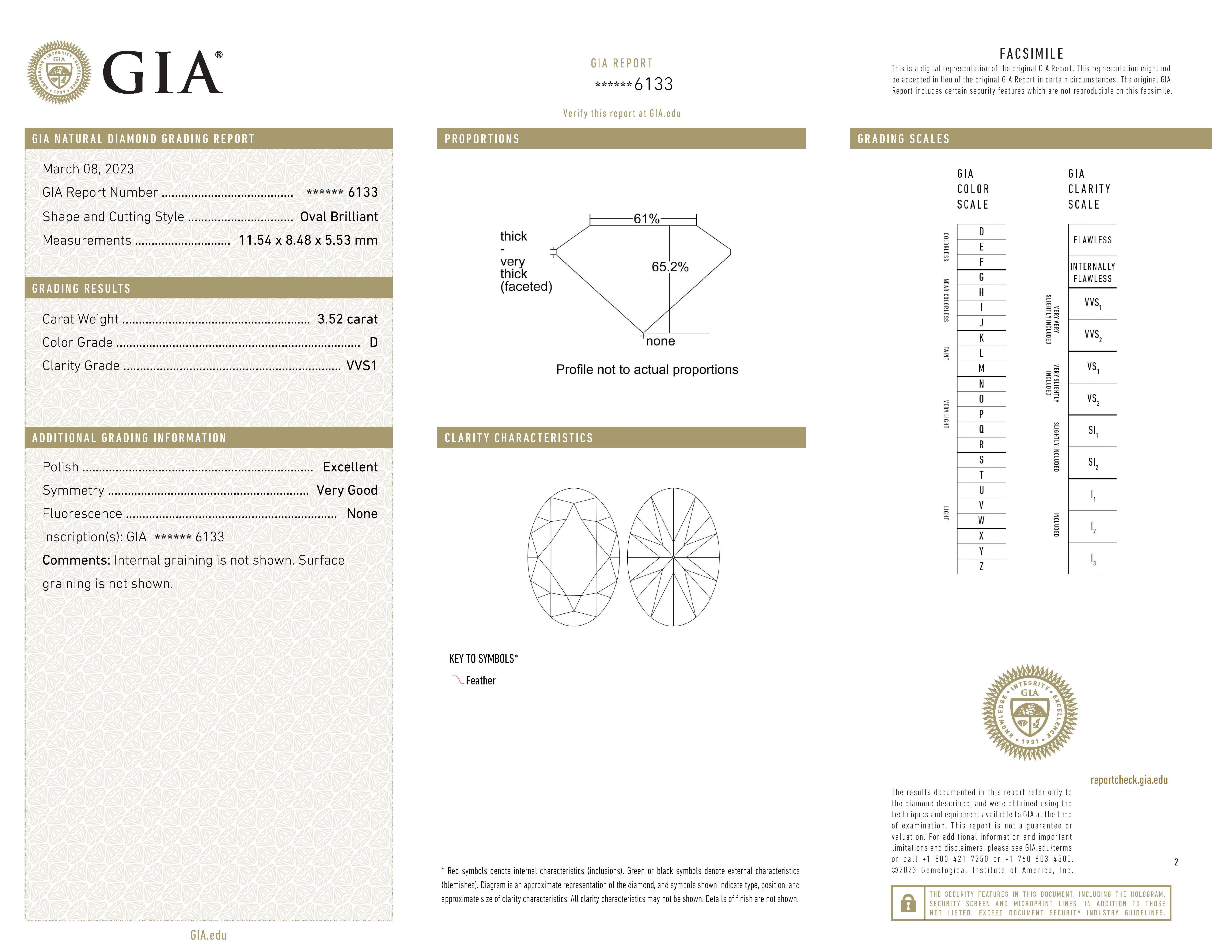 GIA-zertifizierte 6,60 Karat ovale Diamant-Ohrringe TYPE IIA (Ovalschliff)