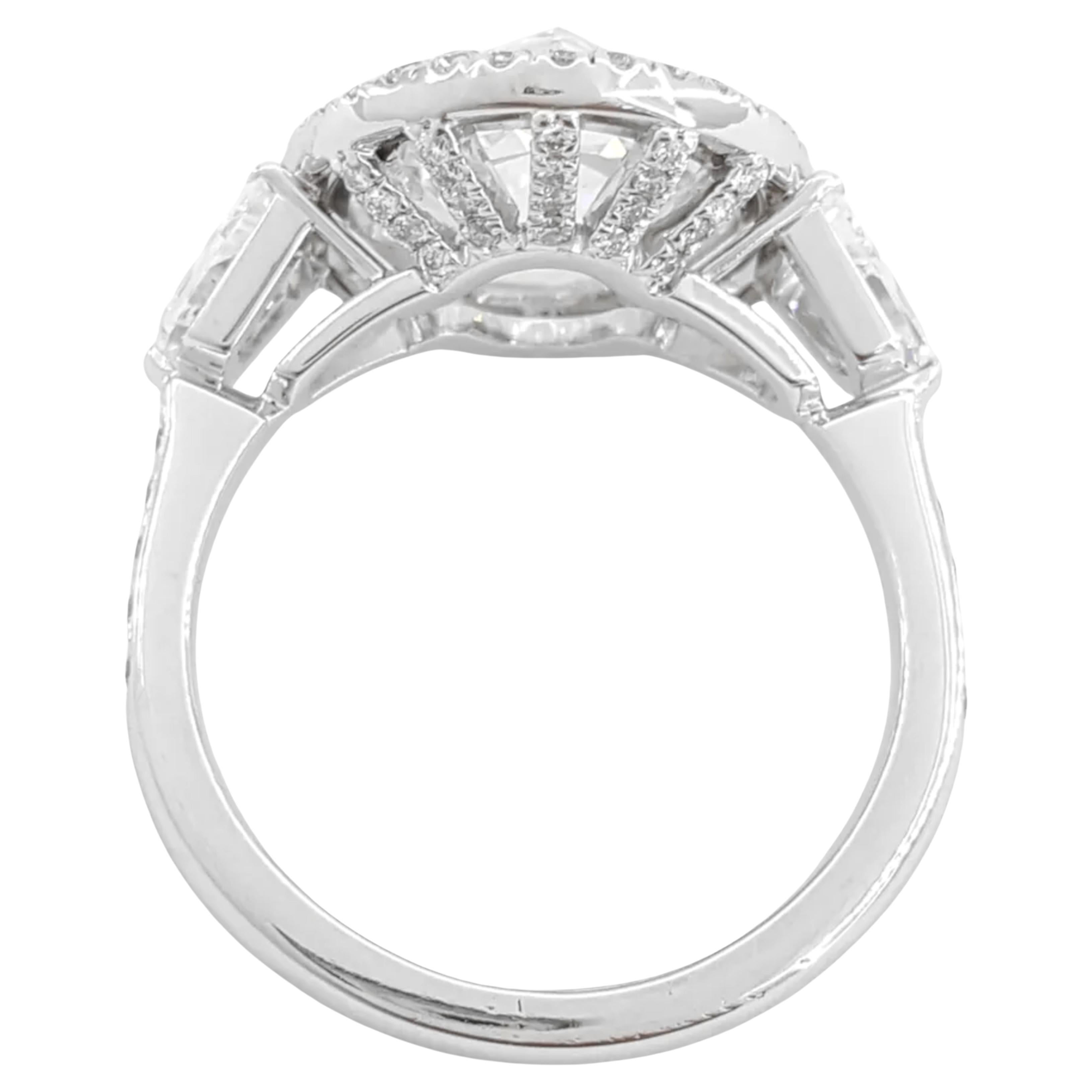 Oval Cut GIA Certified 6.64 Carat Oval Rose Cut Diamond Engagement White Gold Ring For Sale