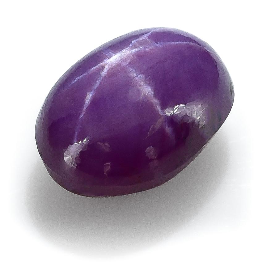 Mixed Cut GIA Certified 6.65 Carats Unheated Purple Star Sapphire For Sale