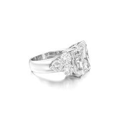 GIA Certified 6.67 Carat Radiant Cut Diamond Engagement Platinum Ring