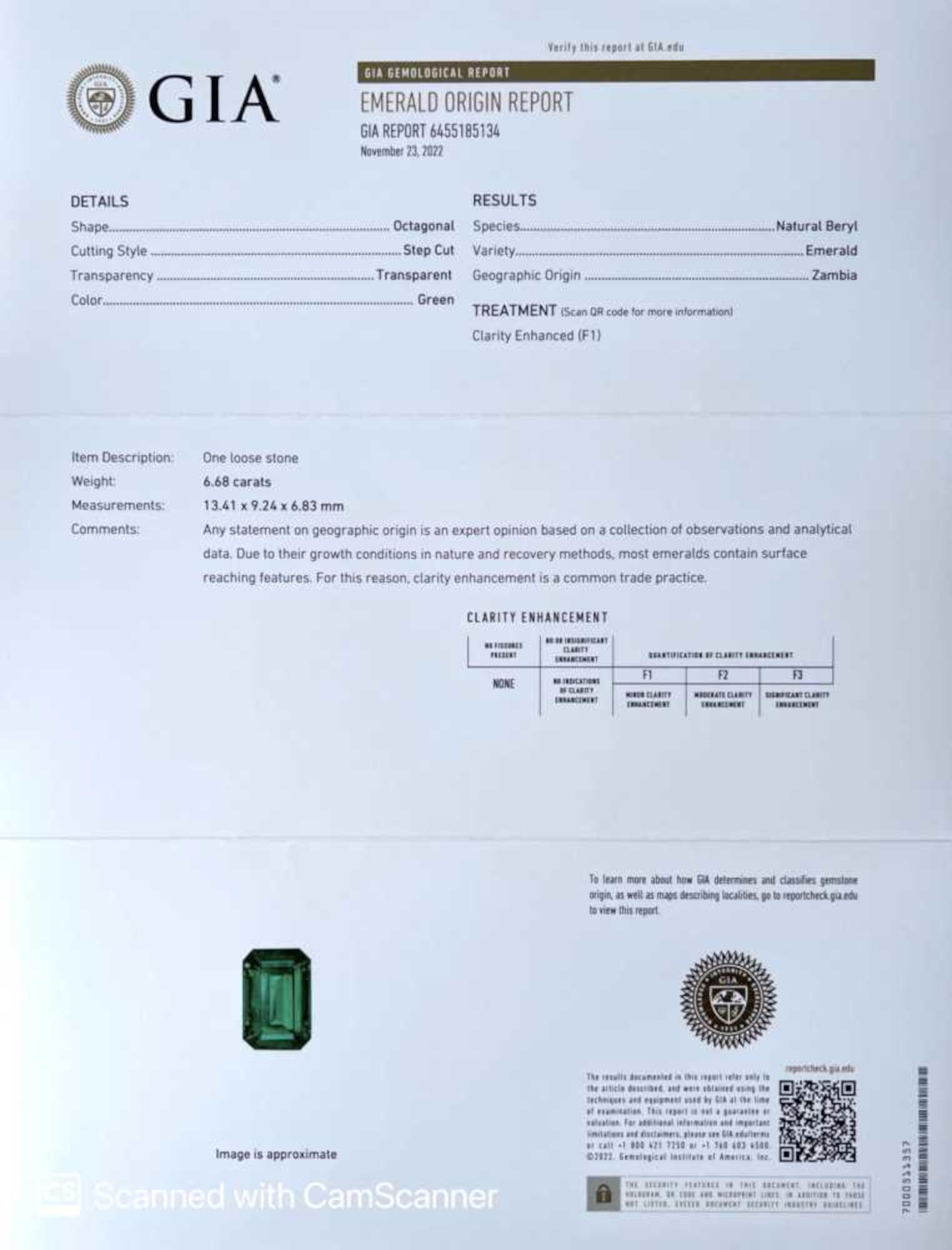 Emerald Cut GIA Certified 6.68 Carat Minor Oil Green Emerald Diamond Ring For Sale