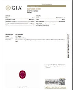 GIA Certified 6.68 Carat Ruby Diamond Earrings