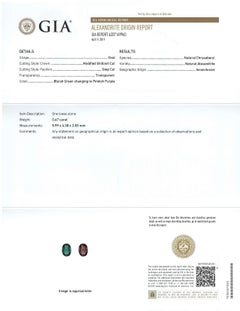 GIA-zertifizierter ovaler Alexandrit-Edelstein (0,67 Karat) als loser Stein für einen Ring oder Anhänger