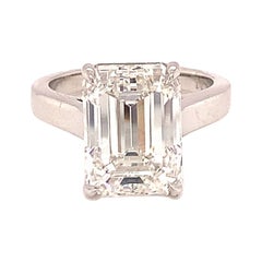 Anello di fidanzamento con diamante certificato GIA da 6,74 carati in platino