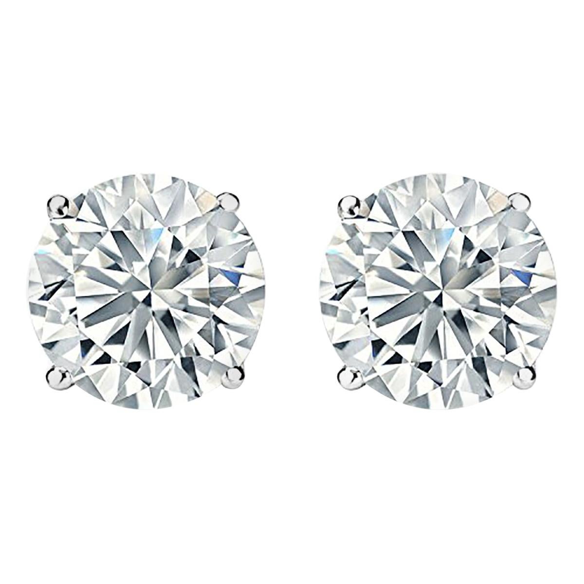 GIA Certified 6.74 Carat Diamond Studs